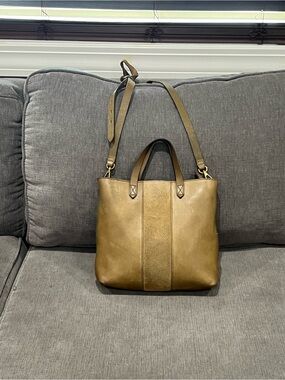 Madewell TransportLeather Suede Stripe Tote Bag
